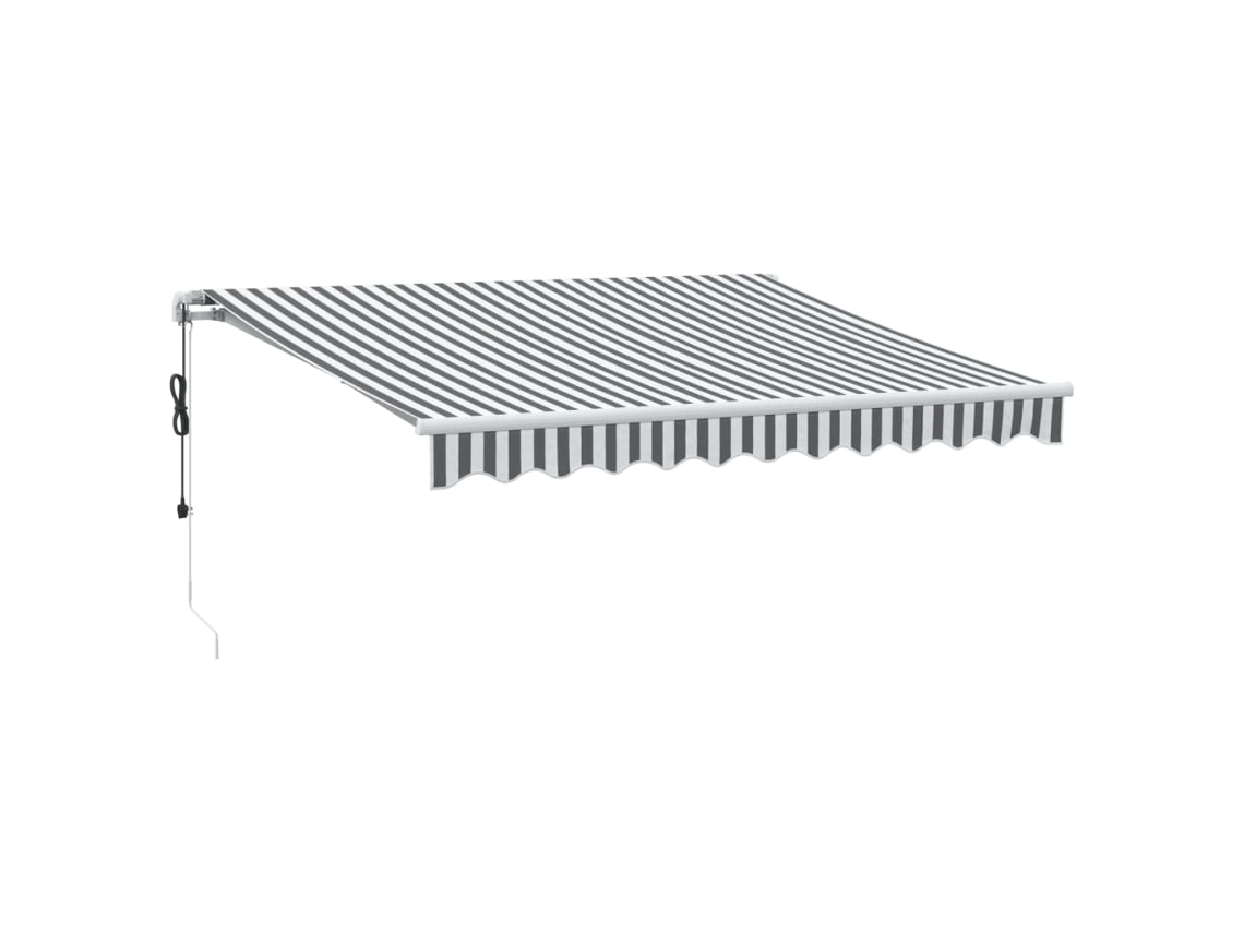 Toldo retrátil VIDAXL Antracite Alumínio (300x250 cm)