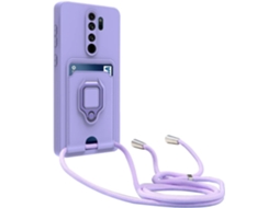 Correia Nota Colar Câmera para Xiaomi Redmi Note 8 Pro HONGWE. Silicone Roxo