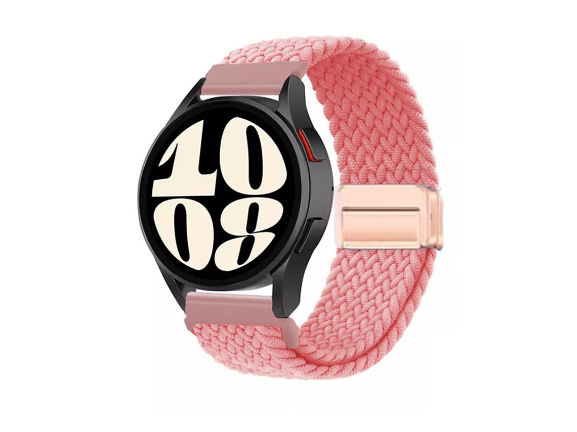 Pulseira GT6 em Nylon Trançado com Data Magnética, Compatível com Huawei Watch 5, Samsung Galaxy Watch 7, Xiaomi S4
