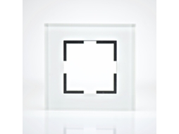 Placa de Acabamento de Vidro Branco 1 Post 84X87X10Mm