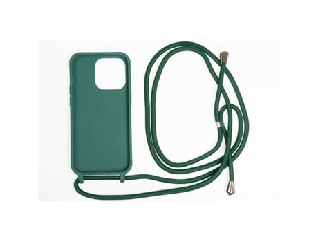 Capa Lanyard De Origem Móvel Verde Escuro Para Iphone 14 Pro