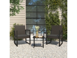 Poltrona De Jardim Com Almofadão Vime Pe Preto Dkd Home Decor