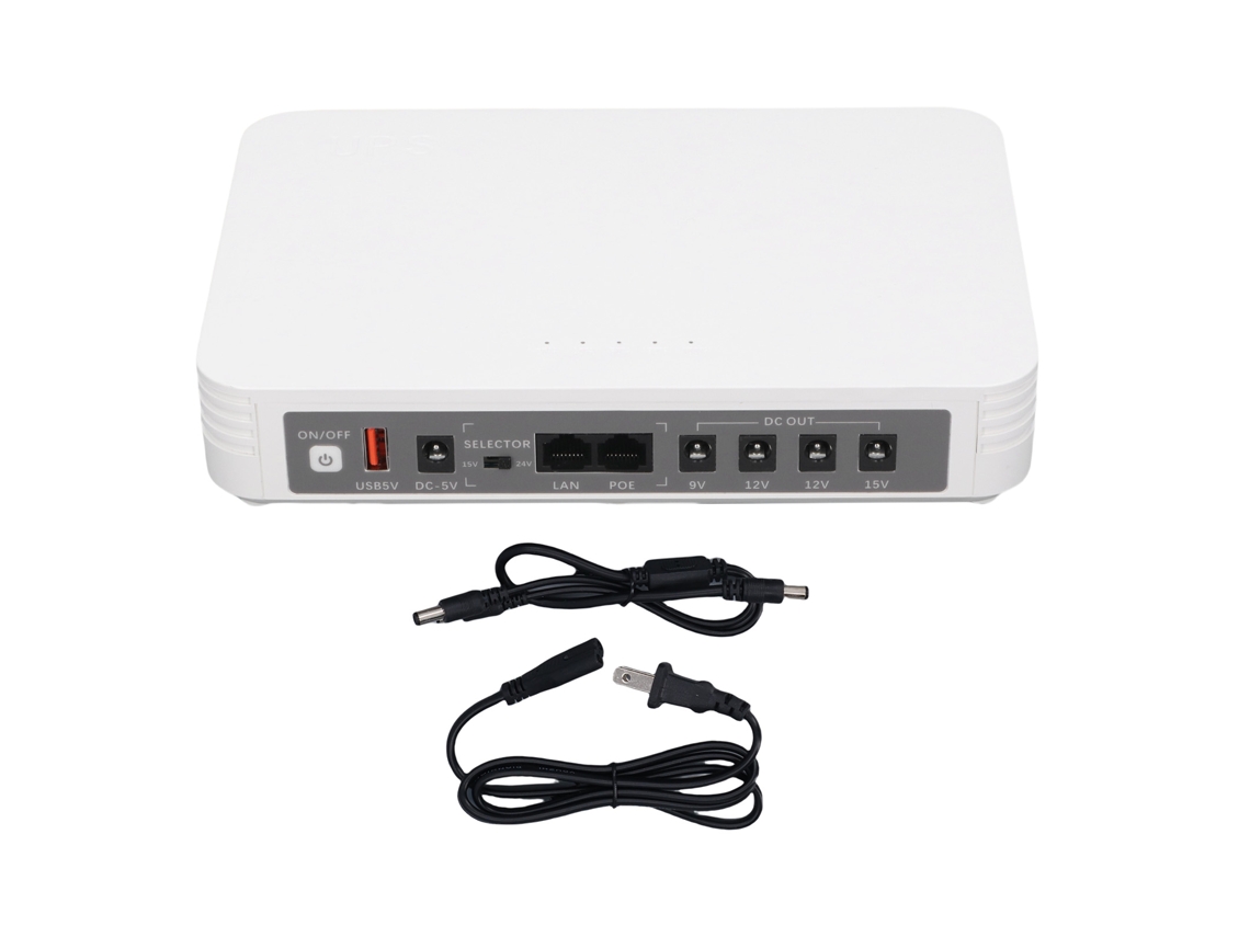 Yuru mini UPS 8000mah Fonte de Energia Ininterrupta com Voz em Inglês para Roteador Modem Us