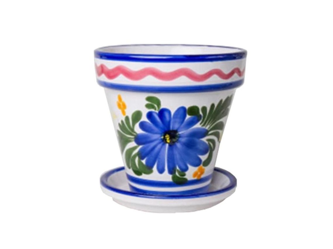 Maceta ceramica flor 32x35,5 cm