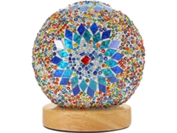 Abajur De Mesa Em Vidro Barroco Luz Noturna Decorativa.