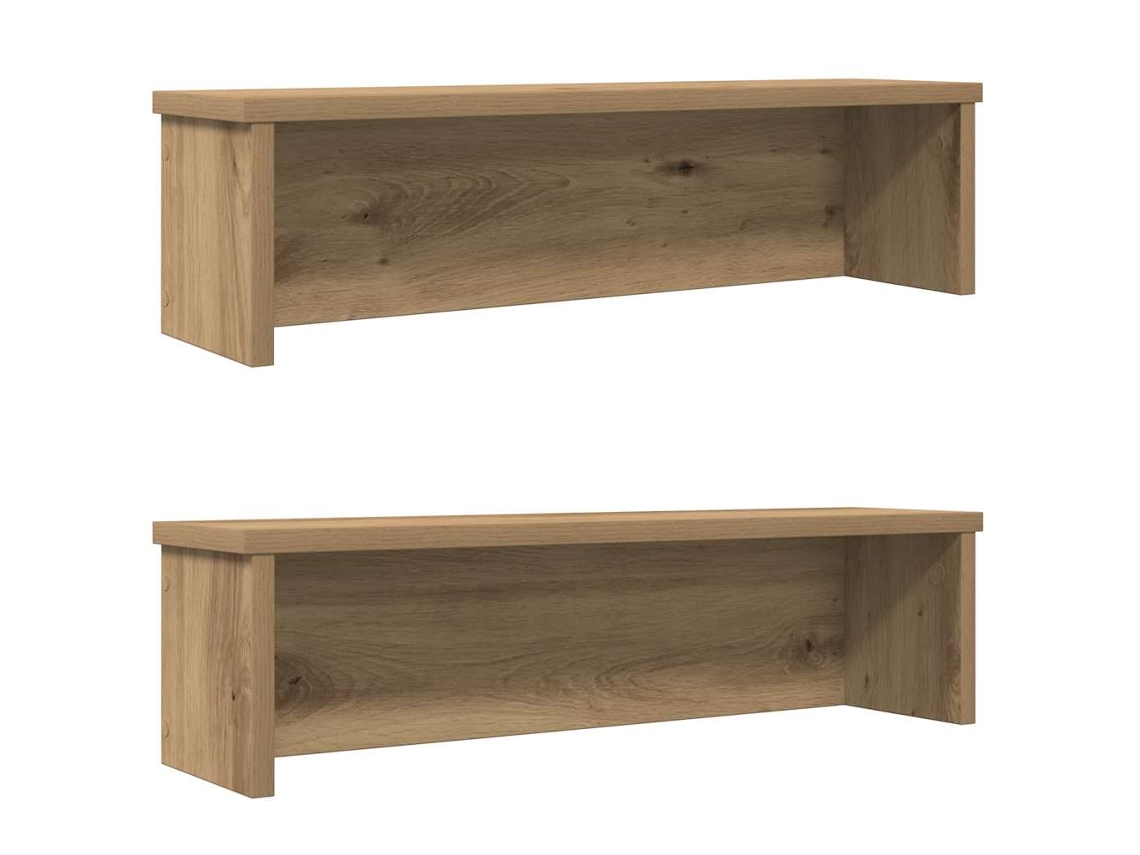 vidaXL Racks de cozinha empilháveis 2 pcs Carvalho Artesanal