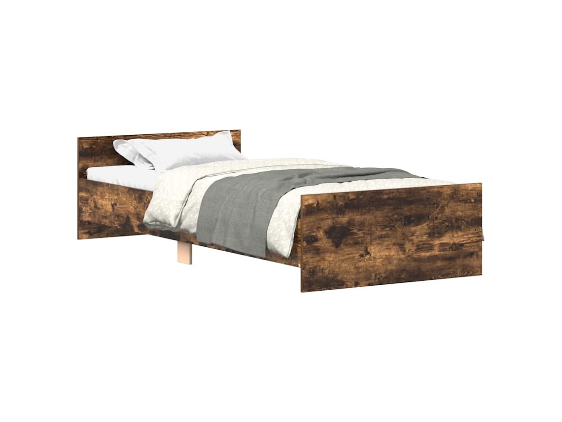 Bed Frame, Bed Frames Vidaxl Marrom Madeira Processada (90 X 200 Cm)