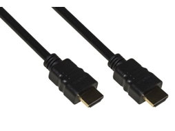 Cabo HDMI 2.0 UHD 4K 60 Hz 3D Ethernet 18 Gb Contatos Dourados MT. 0.5 Cor Preta LINK