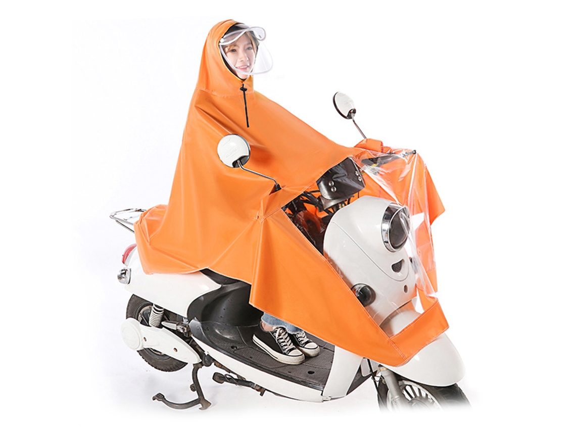 Capa Impermeável para Bicicleta Elétrica Moto 5XL Laranja | S/MARCA
