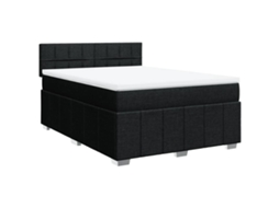 Box Spring Bed, Box Spring Beds Vidaxl Preto Tecido (140  X  190  Cm)