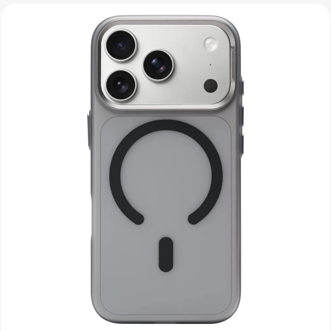 Capa Protetora Fosca Semitransparente (para Iphone 17 Pro Max Preto), Resistente A Impactos.