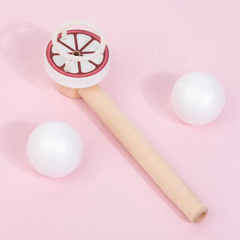 Jogo De Soprar Em Bóia De Madeira - Ideal Para Crianças, Pois Melhora A Capacidade Pulmonar E A Coordenação Motora.