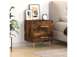 Vidaxl Mesa Cabeceira 40x35x47,5 Cm Derivados Madeira Carvalho Fumado