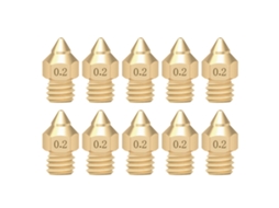 Bico De Impressora 3d De Cobre M6 0.2/0.3/0.4/0.5mm Filamento 1.75mm Para Creality Cr-6 Se 10pcs