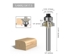 Laxiscreed Cortador De Acabamento Com Arestas Arredondadas, Ponta De 1/4" Para Trabalhos Precisos