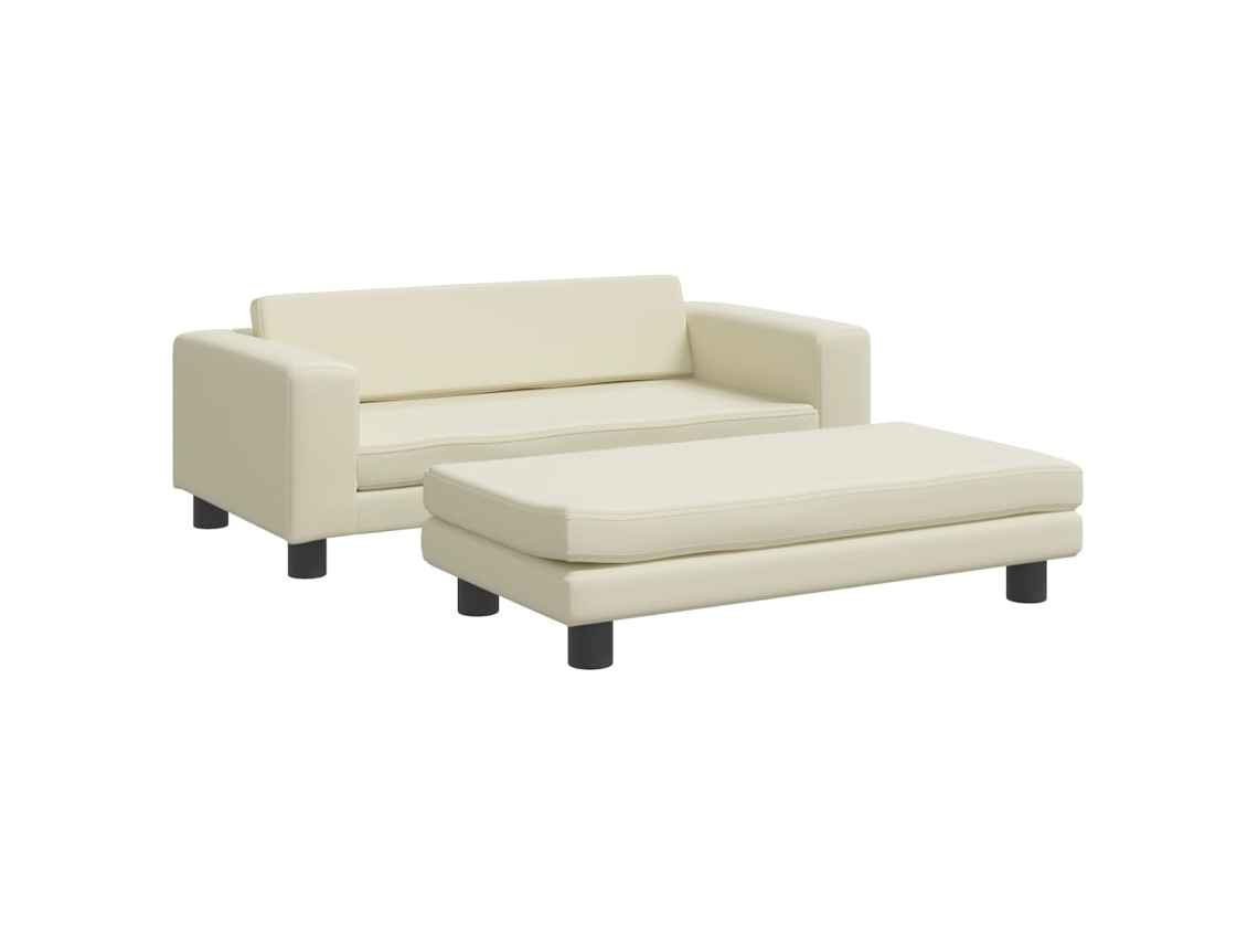 Kids Sofa, Kids Sofas Vidaxl Creme Couro Artificial (n/a)