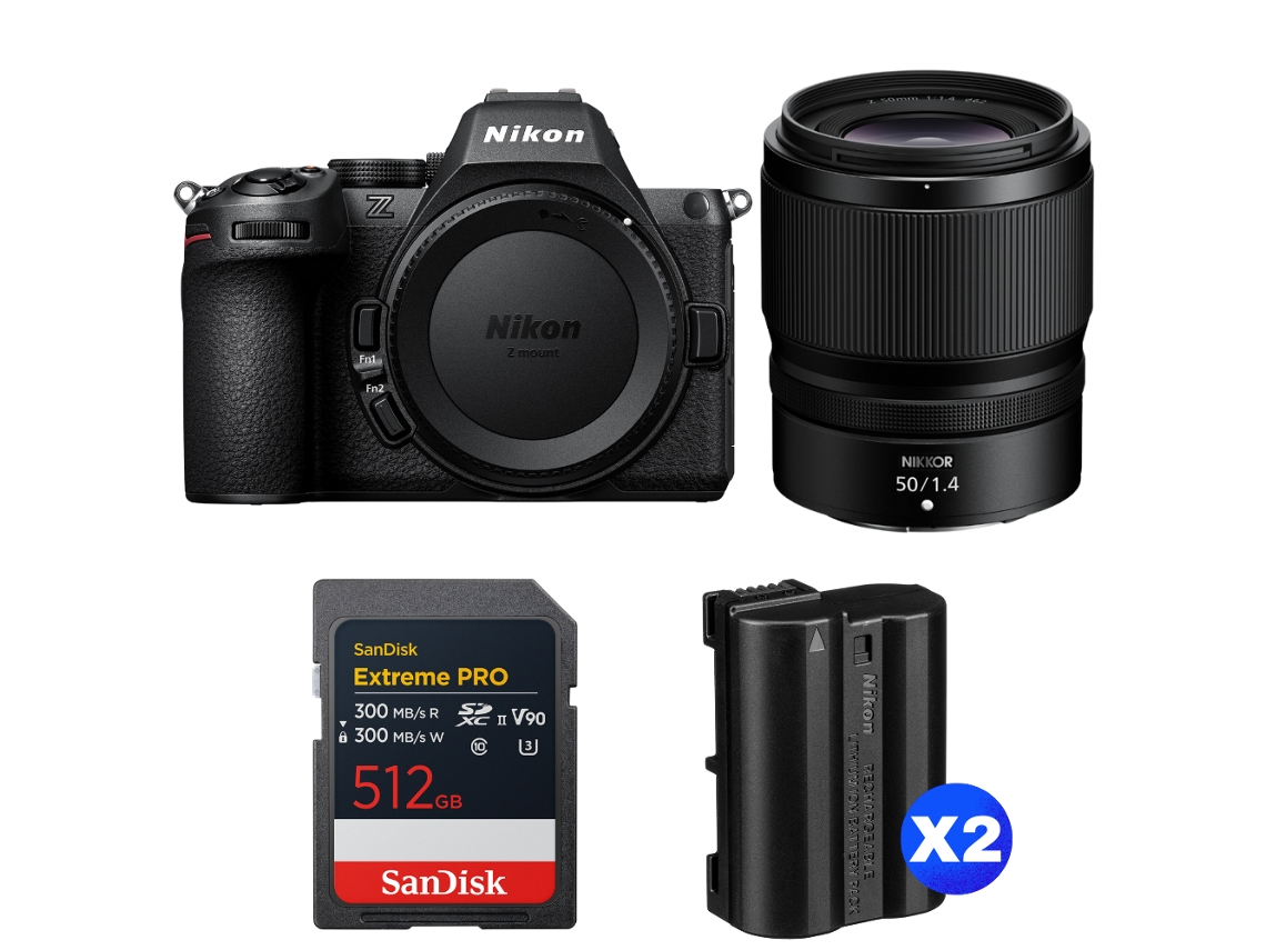 Z5 Ii + 50mm F/1.4 + 1 Sandisk 512gb Extreme Pro Uhs ii Sdxc + 2 Nikon En el15c + Ebook “20 Dicas para Fotos Que Impressionam” NIKON