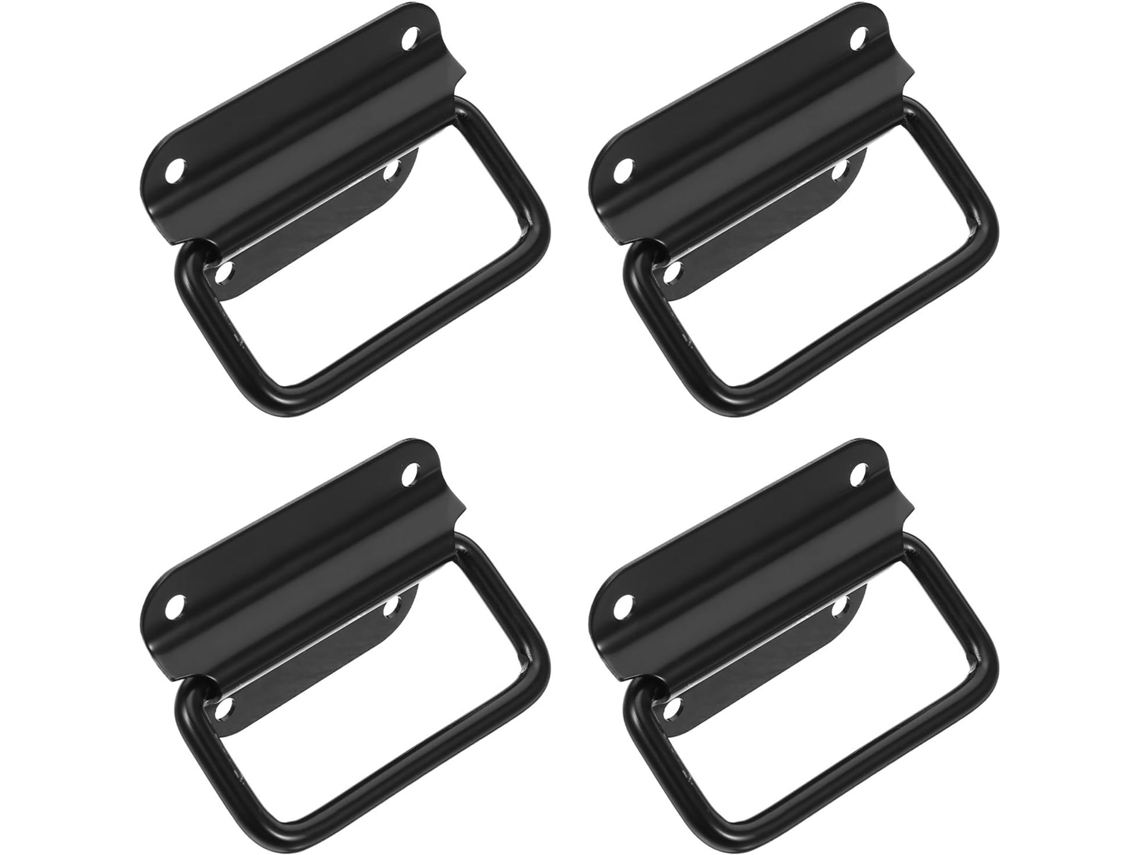 Conjunto De 4 Puxadores Aço Inoxidável Para Caixas Madeira, Resistentes Ao Desgaste, Tamanho 7, 5x 6x 1, 2cm, Adequados