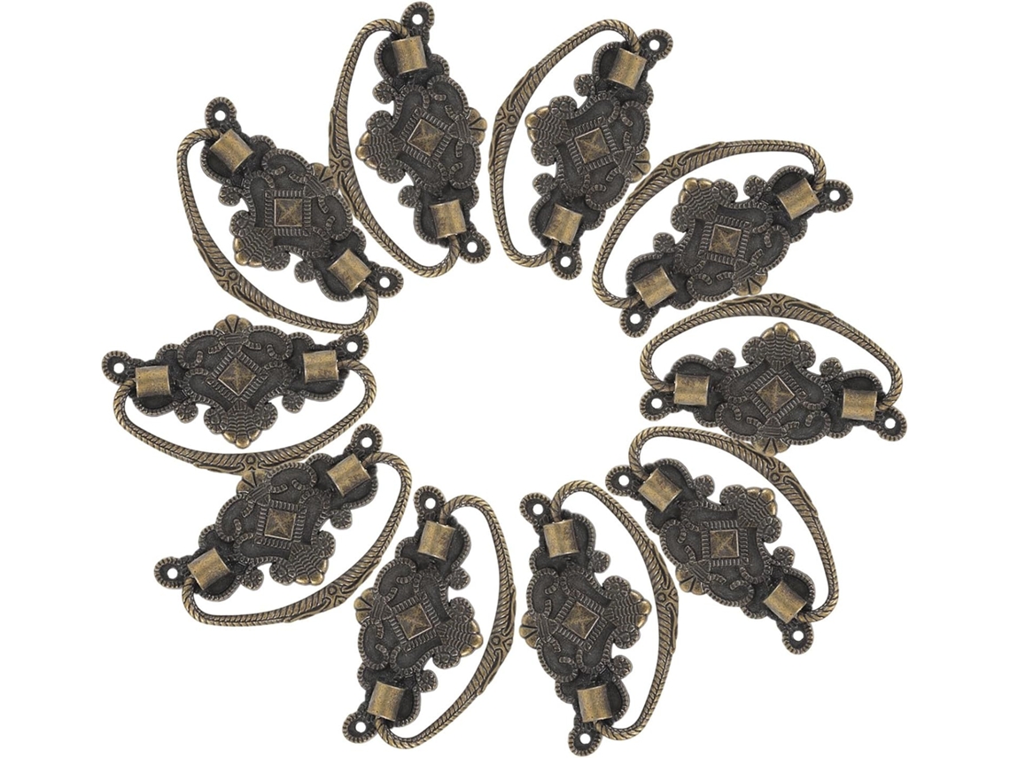 Puxadores E Alças Vintage Em Liga Metálica Para Armários Gavetas, Design Delicado, Bordas E Superfície Lisas, Pacote Com