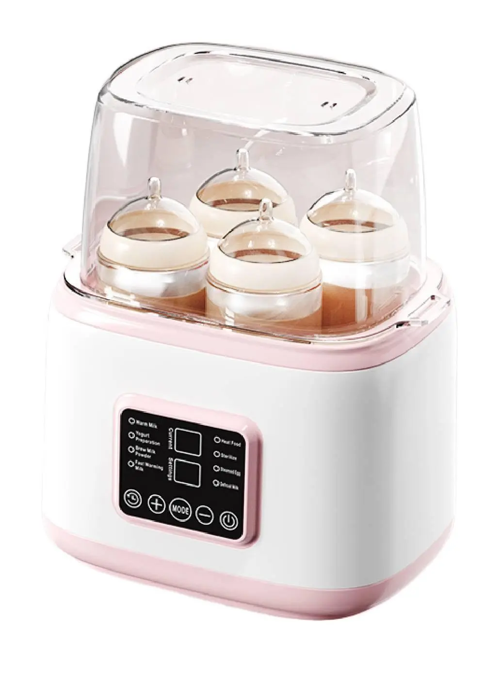 Aquecedor De Mamadeiras Eifson 8 Em 1 Com Temporizador E Controlo Remoto, 4 Mamadeiras - Rosa