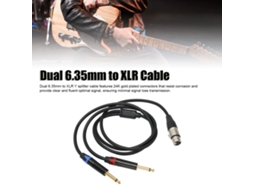 Cabo de Microfone com conexões de ouro EOOCOO 6.35mm para XLR