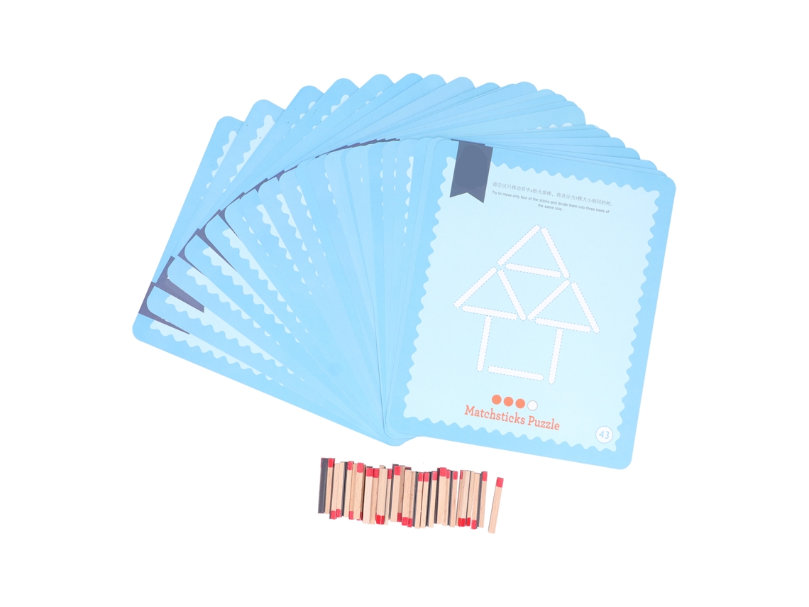 Primerox brinquedos de Palitos de Fósforo para Crianças Jogo de Cartas Treinamento Lógico Matemático