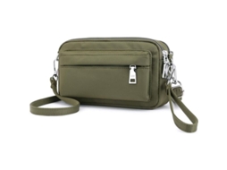 2026 bolsa Messenger para Mulheres Pequena de Nailon Impermeável Mini Carteira de Telefone com Pulseira Verde