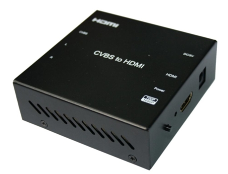 Cvbs / Rca para Hdmi YATEK Conversor de Vídeo 720 Cores Preto / 1080P