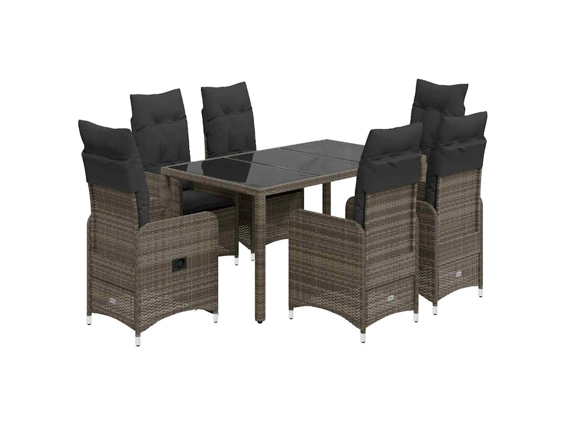 Bistro Set, Bistro Sets Vidaxl Cinzeto Rattan / Vime (150 X 90 X 75 Cm)
