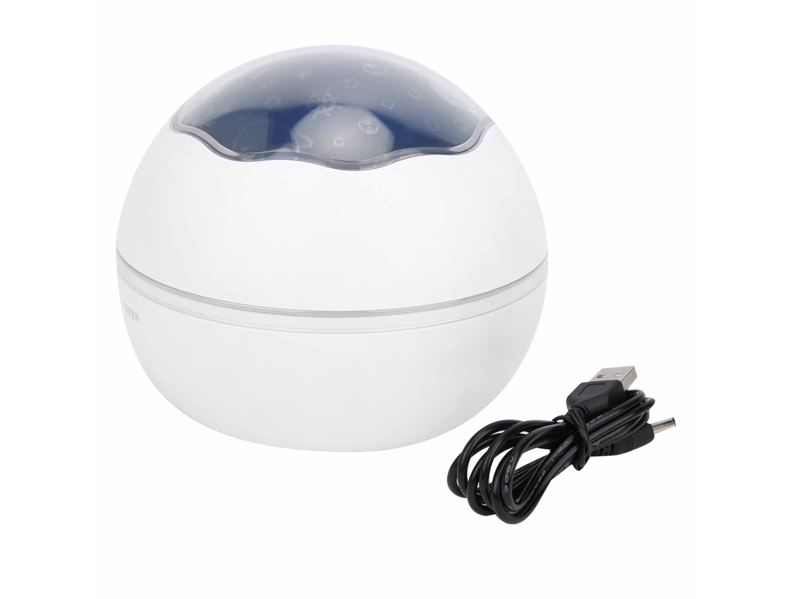Projetor De Estrelas Luz Noturna Led 360° Rotação 8 Cores Com Tema Oceano E Céu Estrelado