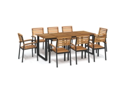Garden Dining Set, Garden Dining Sets Vidaxl Marrom Madeira De Acácia (200 Cm Table Length)