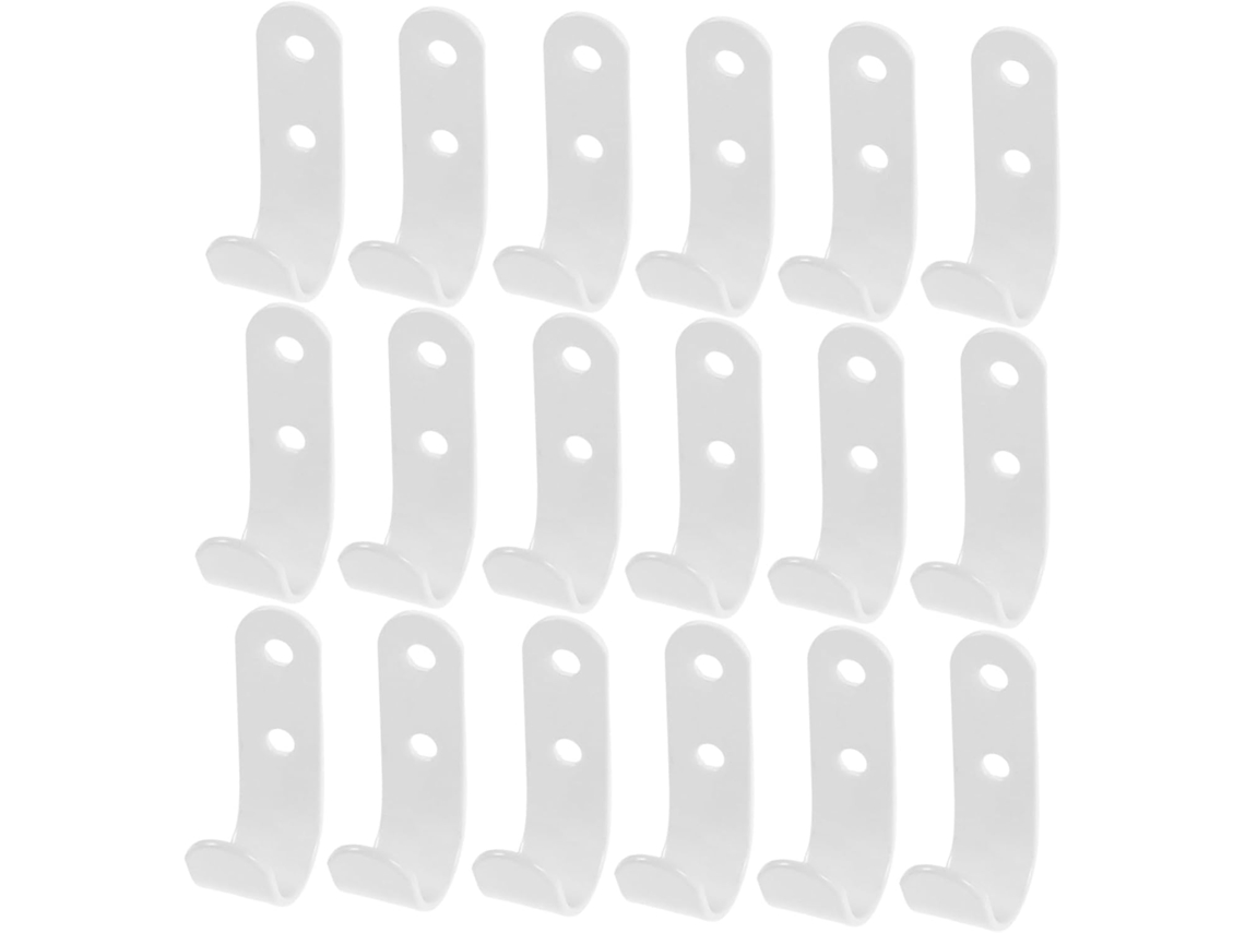 Conjunto de Ganchos para Lona de Reboque Reforçados, Brancos, com Parafusos e Buchas, Clipes Reforçados. SFUSHOS
