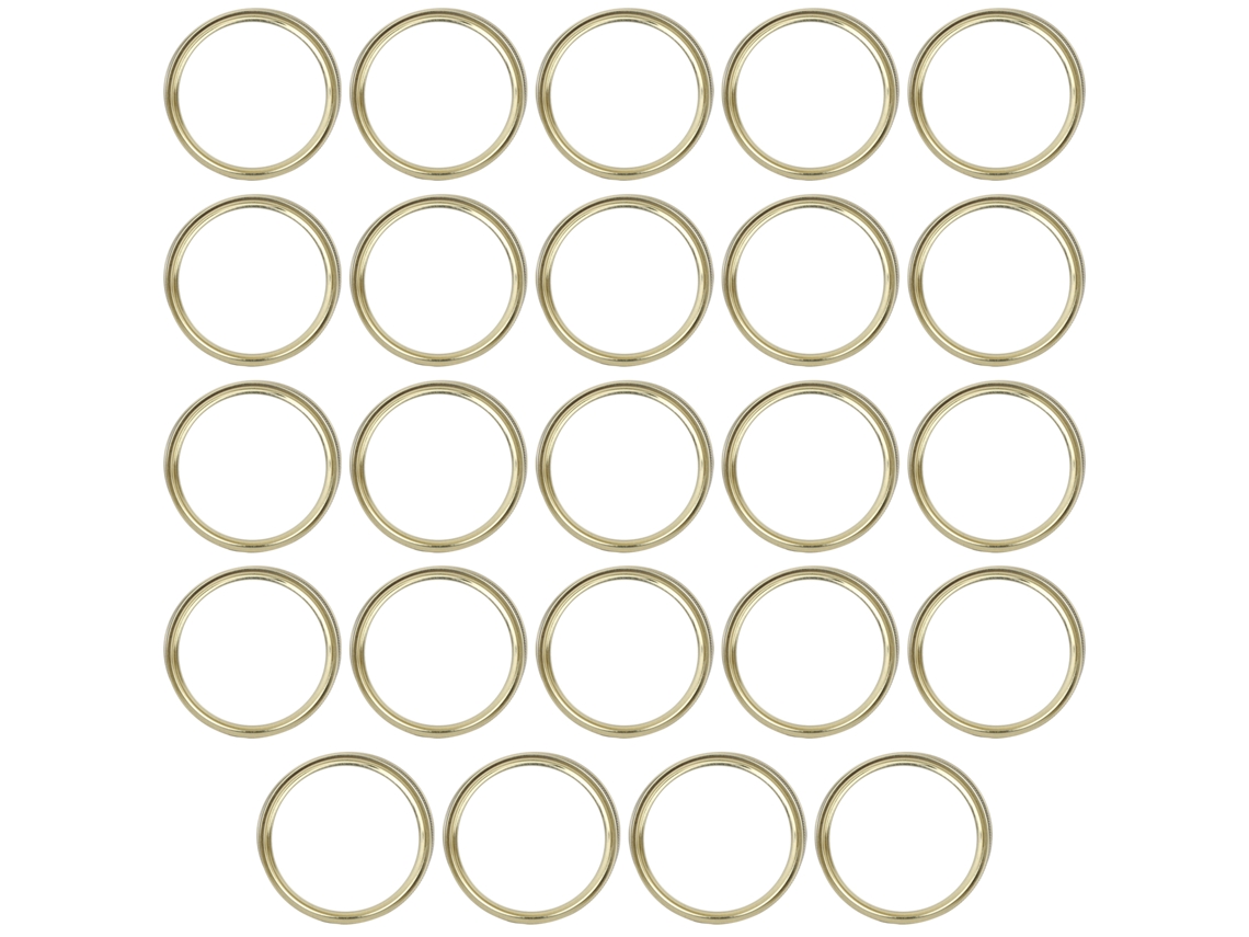 24 Tampas Herméticas de Aço Inox para Frascos Mason 86mm Dourado | S/MARCA