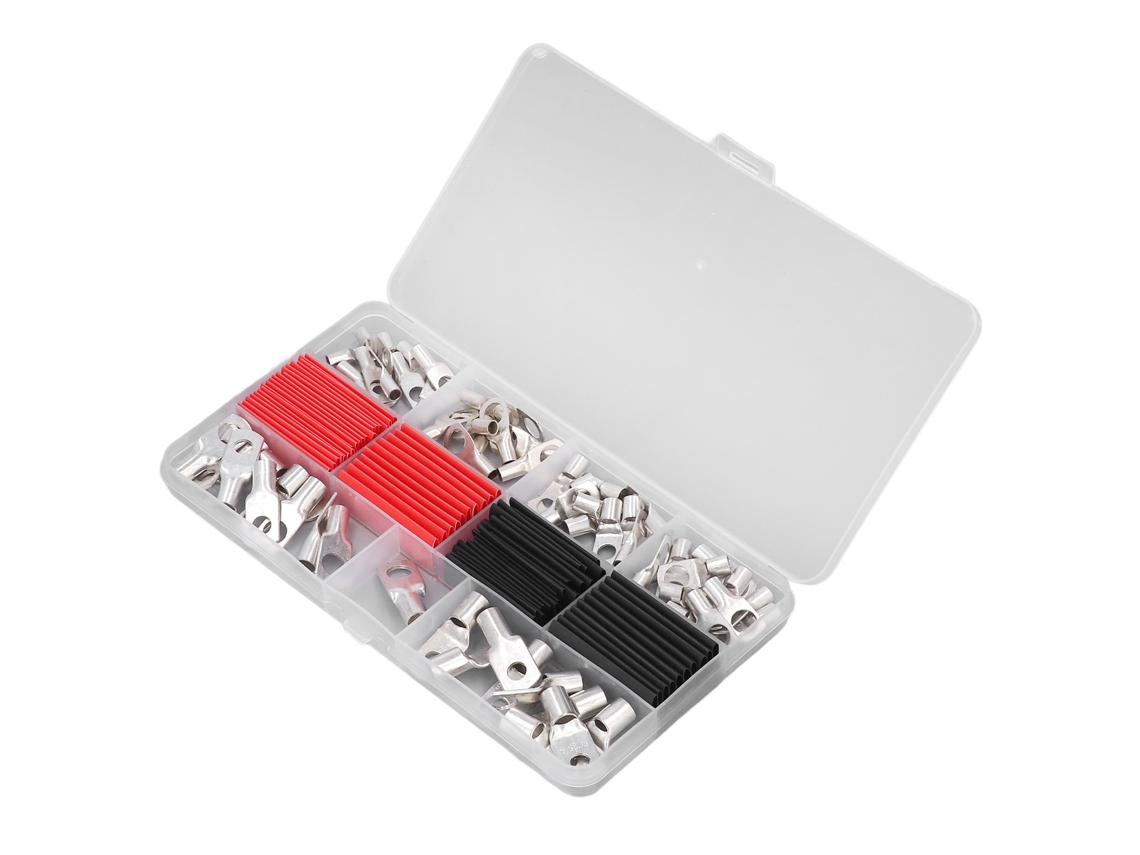 Kit De Conectores De Cobre Com Tubo Termoencolhível: 120 Peças, Design Fechado E Calibre Espesso