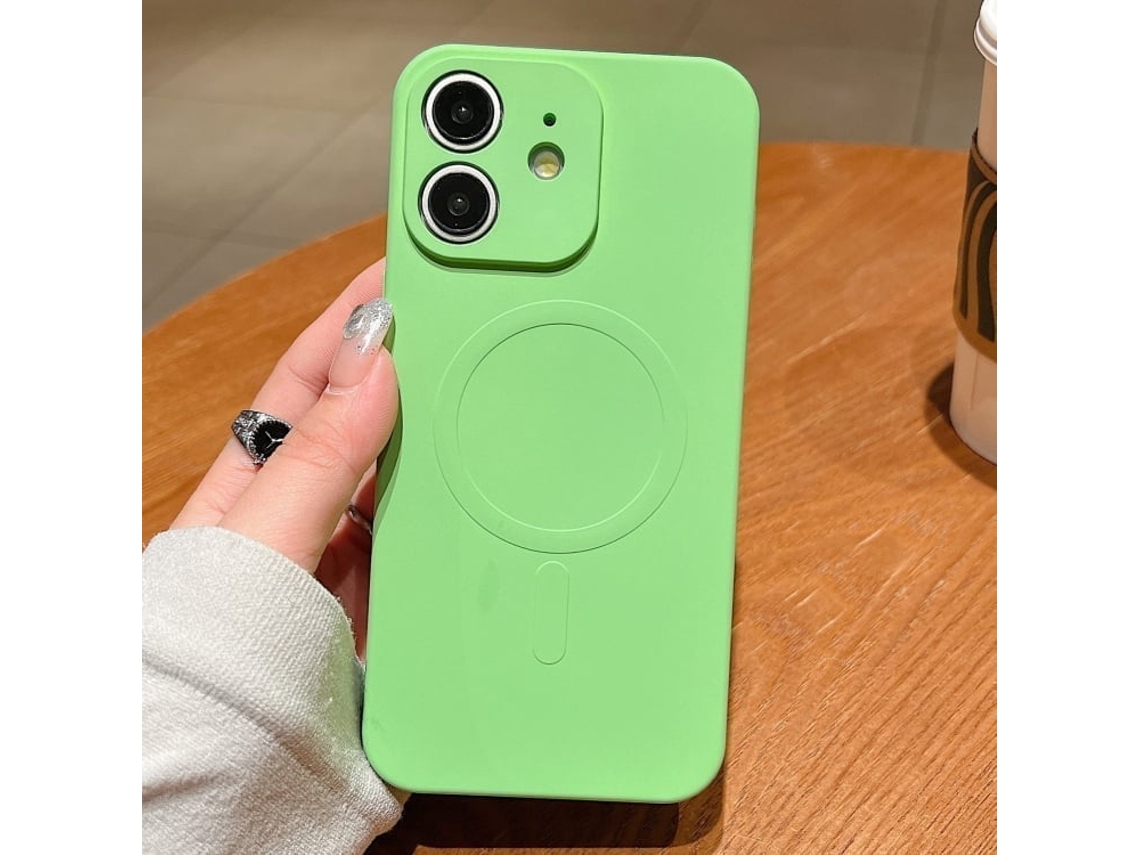 Capa Magsafe Para Iphone 11 - Silicone Líquido Com Cor Sólida | Magnética - Verde Matcha