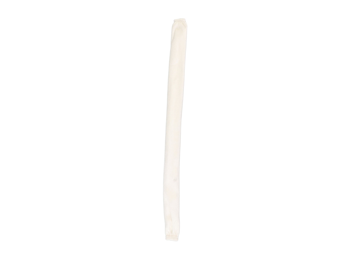 Capa de Corrente Flanela com Zíper Protetora 60cm X5cm para Cabos Tubos Lustres Branca