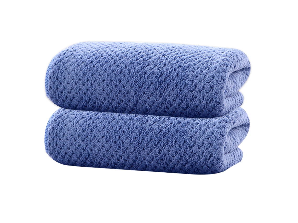 Conjunto de Toalha RNEMITERY Oversized Super Macias Veludo Azul - 2pcs (70x140cm)