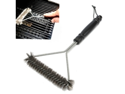Escova De Limpeza Para Grelhador, Em Aço Inox, Resistente, Antiaderente, Para Chapa E Grelhador