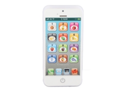 Walshlxq brinquedo Telefone Móvel para Bebês com Música Luzes Simulação Forma Clara Telefone Inglês Branco Crianças