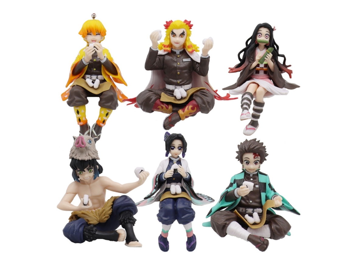 6 Pack Figuras De Anime Em Pvc Estátuas Bonecas Coleção Modelo Brinquedo Decoração