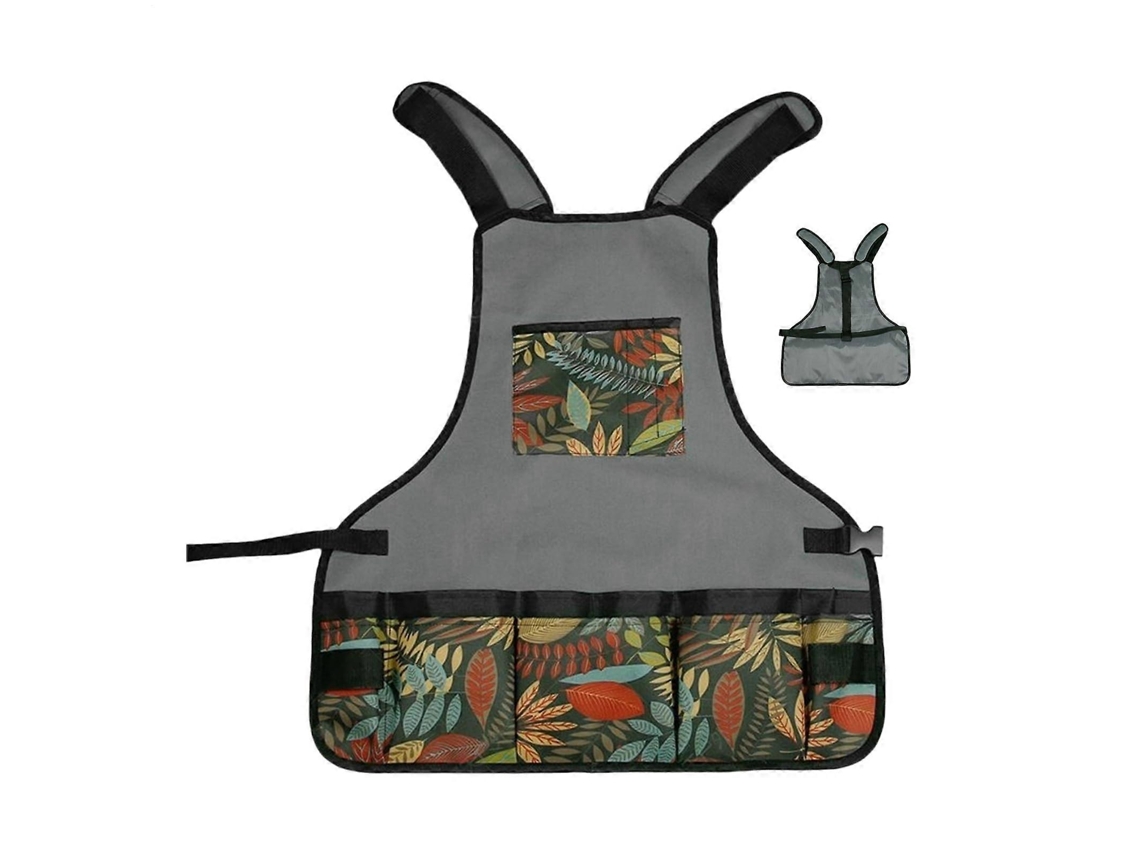 Avental De Jardinagem Com Vários Bolsos Fundos, Avental De Trabalho Resistente Para Jardinagem, Culinária E Tarefas No Quintal.