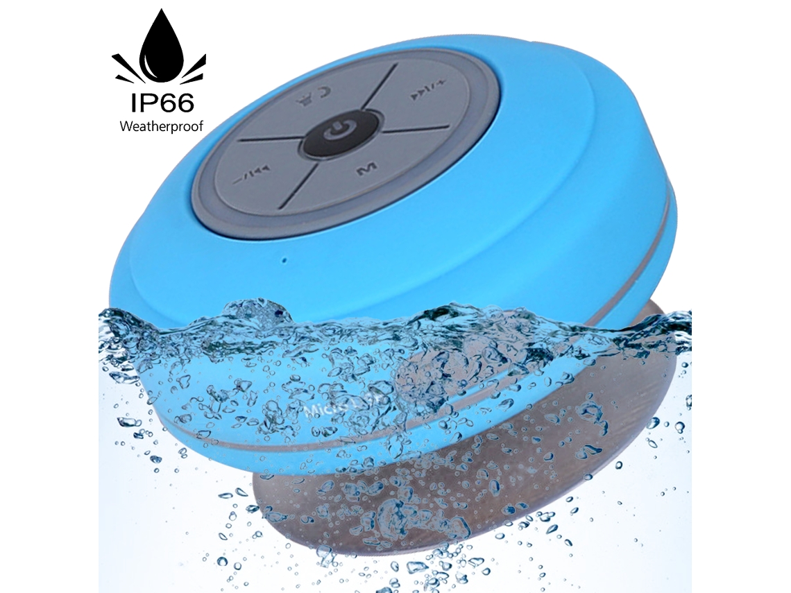 MEOIRUERY Coluna Led Para Chuveiro Bluetooth À Prova De Água Com Rádio Fm, Leitor De Cartão Tf, Botões De Controlo Integrados, Viva Voz E Ventosa Potente, Ideal
