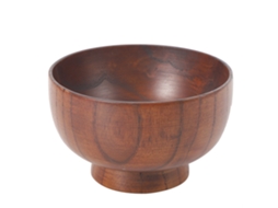 Tigela de Madeira LAXISCREED 14cm para Comida