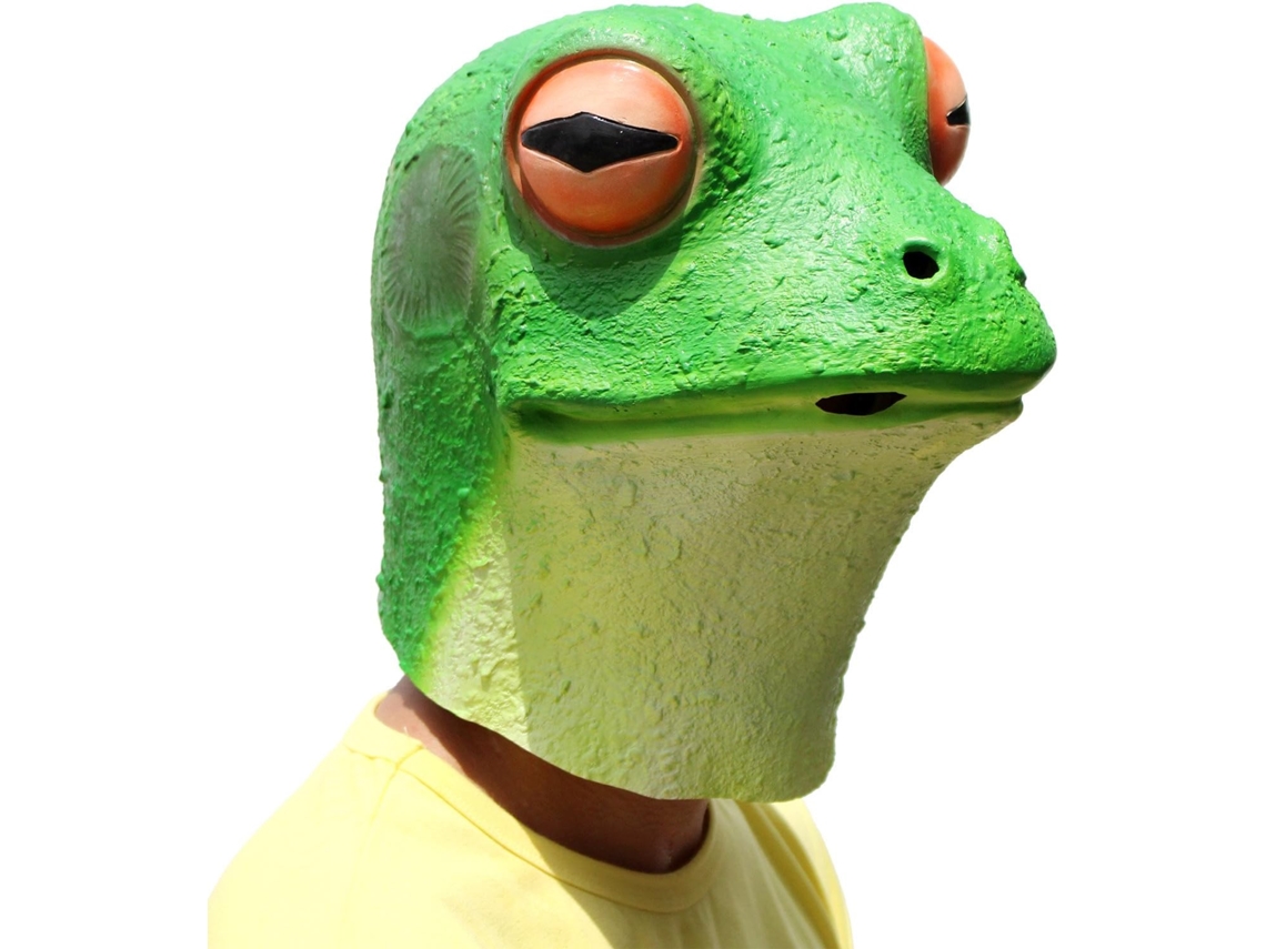 Máscaras De Látex Para Festa À Fantasia De Halloween, Cabeça De Animal, Sapo Verde