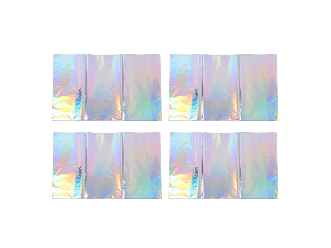 4pcs Toalha De Mesa Iridescente Descartável De Plástico Retangular Com Efeito Laser Para Festas E Cerimônias