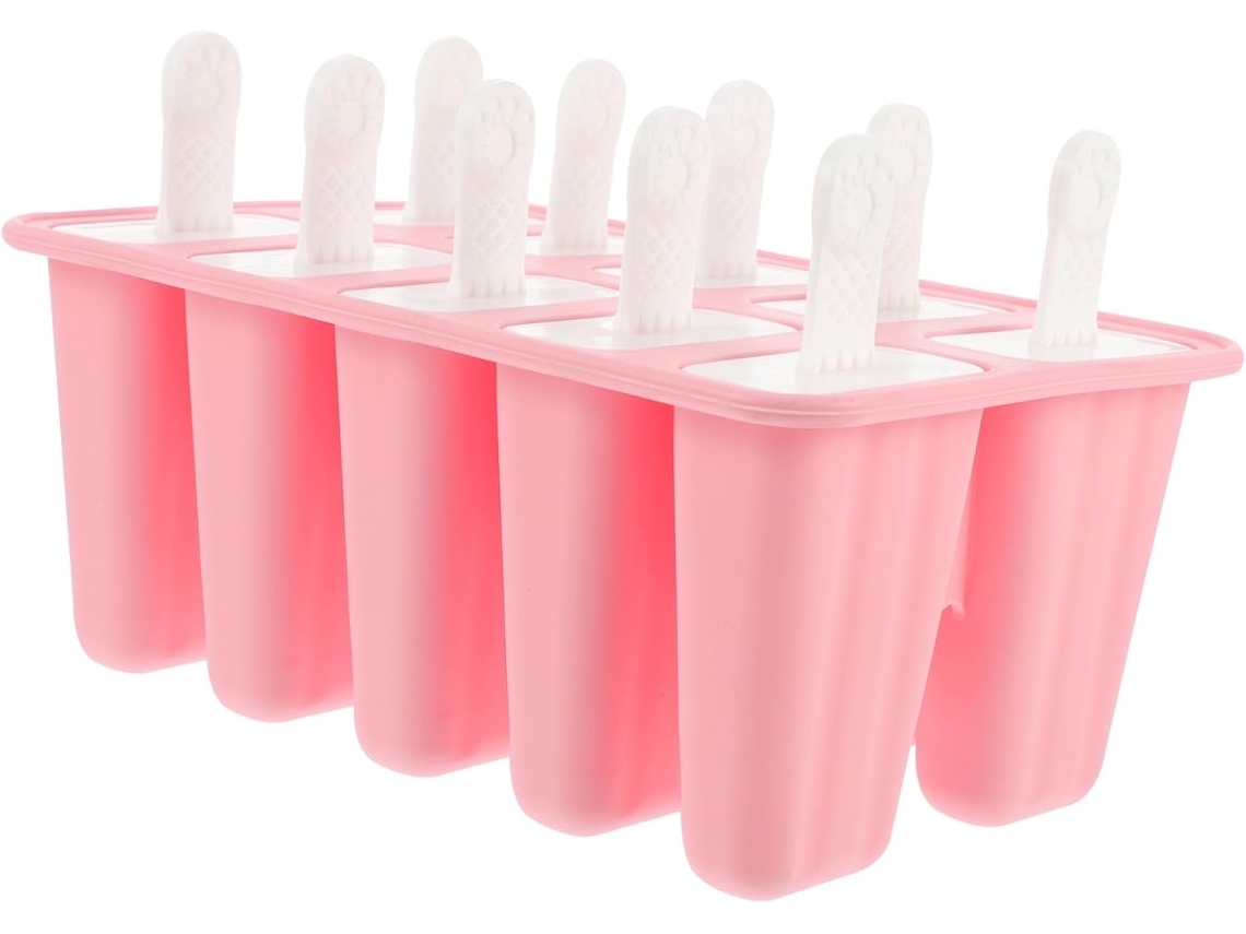 Forma De Silicone Prática Para Sorvete Popetpop Com 10 Cavidades, Ferramenta Segura E Confiável Para Produção Caseira De