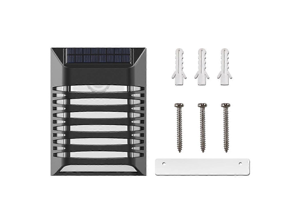Luz Solar Para Cerca De Jardim, À Prova Dágua, Para Proprietários, 12 X 9 Cm, Preta, 1 Conjunto Olysi Shop