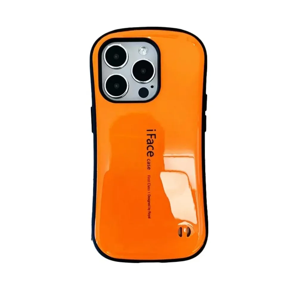(laranja, Iphone 14 Plus) Capa Rígida Premium Clássica Com Acabamento Brilhante, Traseira Em Plástico Resistente A Impactos, Proteção Completa
