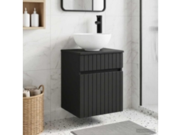 Vidaxl Vanidade De Pia De Parede Preto 39 X 41 X 64,5 Cm
