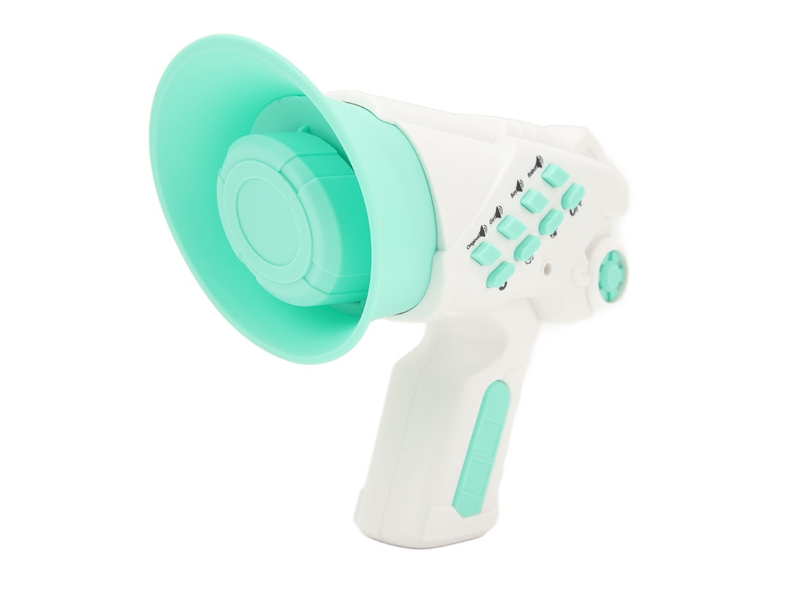 Megafone Divertido Com Efeitos De Voz Múltiplos Plástico Verde Claro Transformador De Voz Brinquedo Para Meninos Meninas